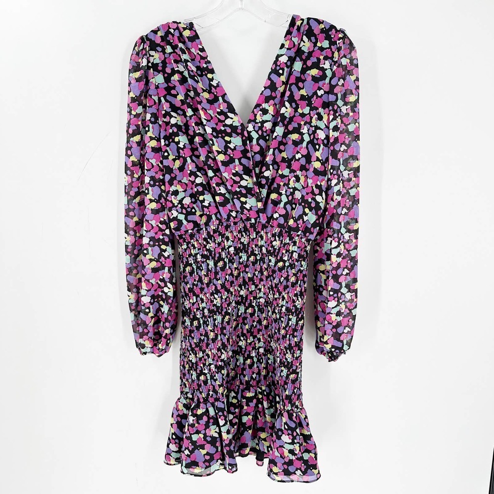 Revolve WAYF Smocked Colorful Art To Wear Mini Dress - Picture 1 of 8